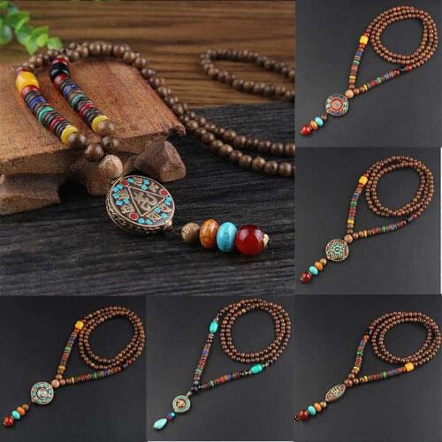 Antique Chain Handmade Nepal Necklace Flawless Buddha Tibetan Ethnic Pendant