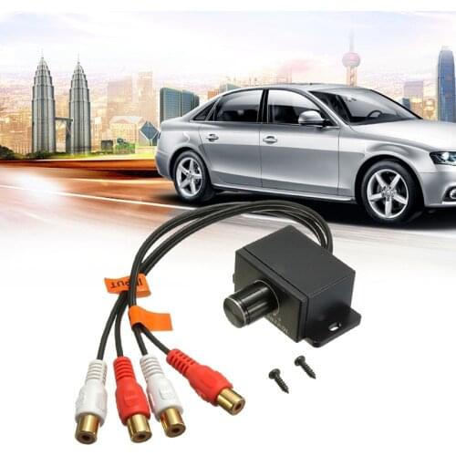 Car Automobile Home Audio Amplifier 2 RCA Bass Control Gain Level Remote Volume Knob