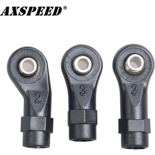 AXSPEED TRX4 Plastic Ball Head Straight Rod Ends Link Linkage Balls Joint Head for 1/10 RC Crawler Traxxas TRX-4 Upgrade Parts