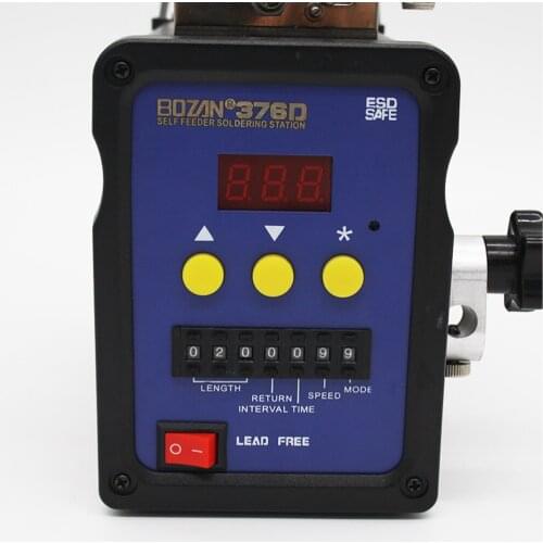 Lead-free automatic tin feeding high frequency eddy current heating thermostatic welding table BOZAN 376D 90W 220V