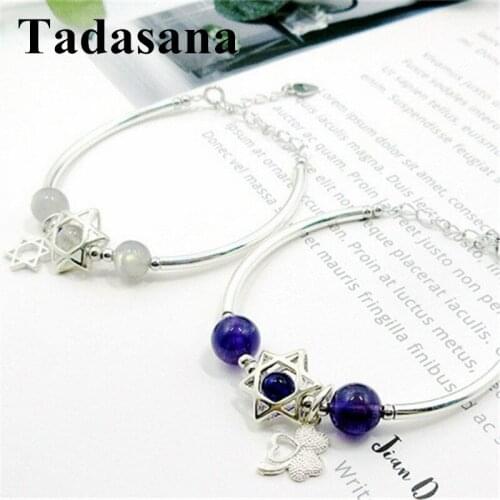 Charm Bracelet Jewelry Natural Stone Beads Bracelet Women Friendship Bracelet Bangle Six Star Moonstone Wholesale