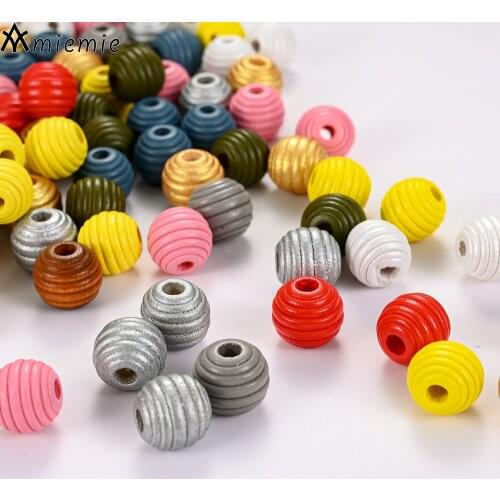100/150Pcs/Set 12mm Spiral Wooden Mixed Beads For Jewelry Accessories Crafts To Make Bracelets Earring For Needlework Beads