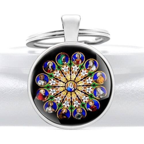 Christian Blessed Virgin Mary Keychain Classic Men Women Jewelry Gifts Key Rings