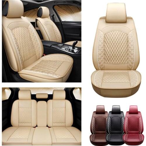Car Seat Cover Full Seat Cushion For Mercedes Benz AMG C C-Class W203 W204 W205 Car Seat Leather Auto Parts 5 seats