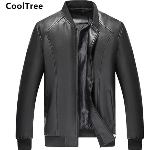 Мужские куртки из искусственной кожи CoolTree China At AliExpress