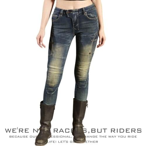 Breathable Slim Fit Woman Motorcycle Jeans Outdoor Riding Motorbike Trousers Pantalones Motocross Removable Protective Equipment