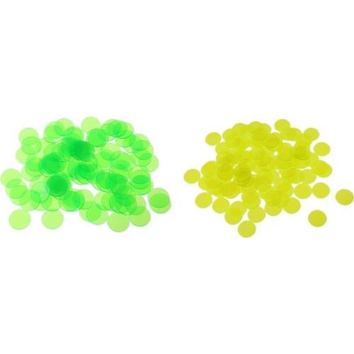 200Pcs Plasitc Count Bingo Chips Markers Counters Counting Bingo Supplies for Party Club Fun Bingo Game Cards Parts