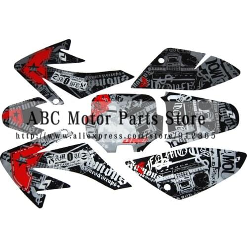 CRF 70 GRAPHICS KIT CRF70 DECO DECALS STICKERS DIRT PIT BIKE SENGE Motocross Kayo BSE Use3