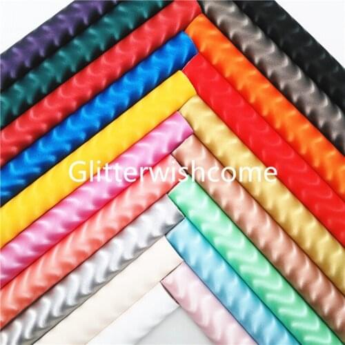 Glitterwishcome 21X29CM A4 Size Color Changing Waves Synthetic Lether, Faux Fabric Leather with Soft Felt Backing, GM947A