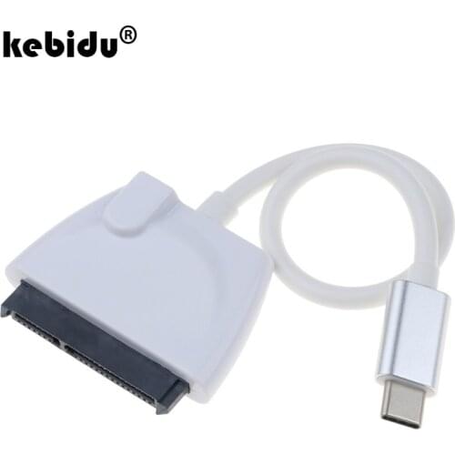 Kebidu 22pin 10Gbps Type C USB 3.1 to SATA III HDD SSD Adapter Cable For 2.5 Inch SATA Drive Support USAP 7+15 Pin