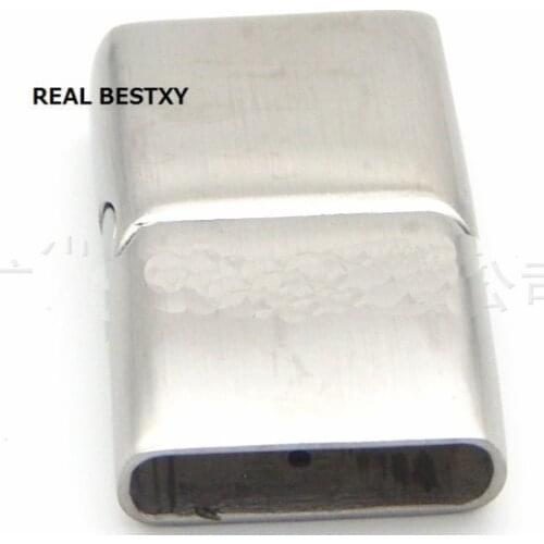 REAL BESTXY 10pcs/lot Flat Magnetic Clasp Magnet Lock Wholesale Jewelry Findings Clasps for Flat Leather Bracelet