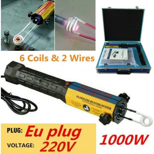 Magnetic Induction Heater Bolt Heat Remover Tool Hand-held Induction Heater with Coils Tool Box Car Repair Tool Set EU/US Plug