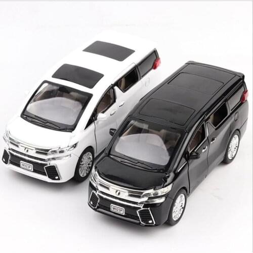 Car Model Simulation 1:24 Toyota Alphard MPV Alloy Car Sound Light Toy Car Model Hong Kong Movie Car Decoration Japan JDM Car