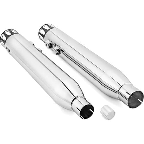 Motorcycle Accessories Chrome 4" Slip-On Mufflers Exhaust, Exhaust Pipes， 2017-up for Harley Touring