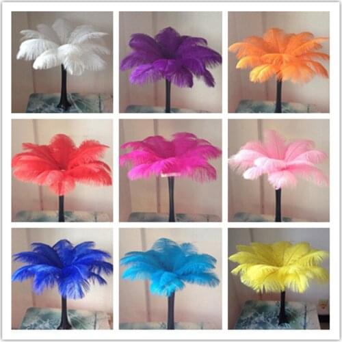 Wholesale beautiful ostrich feathers 100 pcs length 14-16 inch / 35-40 cm variety of colors optional DIY celebration decoration