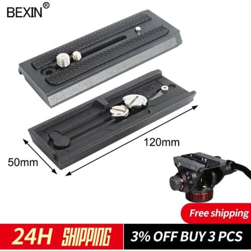 Camera plate quick release plate quick shot tripod plate camera mount slide rail plate for Manfrotto 500AH fluidhead dslr camera