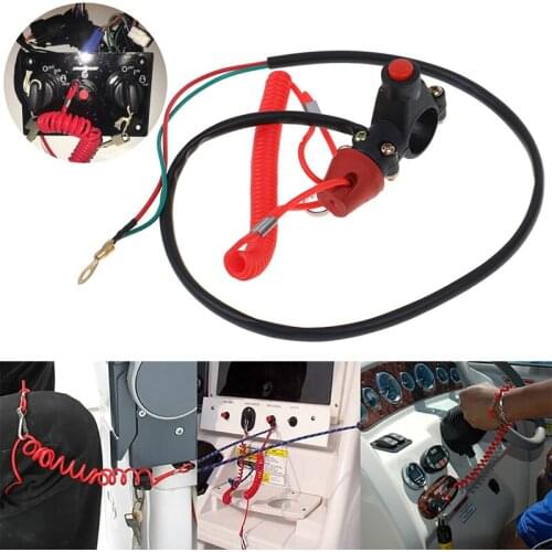Outboard Cut Off Switch Safety Tether Lanyard Boat Motor Emergency Kill Stop Switch For Engine Protect For Yamaha /tohatsu