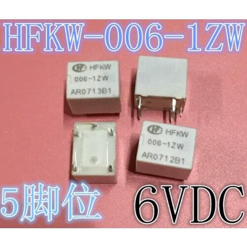 Relay HFKW 006-1ZW HFKW-006-1ZW HFKW006-1ZW 6VDC DC6V 5PIN