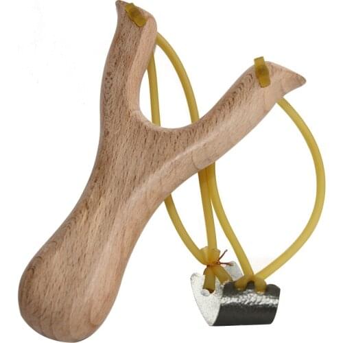 Luoyer White Beech Wooden Slingshot Portable Shooting Outdoor Game Archery Accessories Children Practice Slingshot Boy Gifts