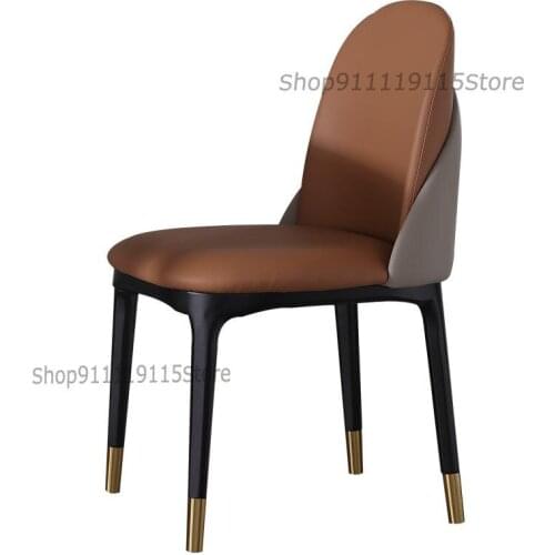 Nordic Solid Wood Dining Chair Double Back Light Luxury Hotel Restaurant Family Chair Coffee Shop Creative Leisure Designer Chai