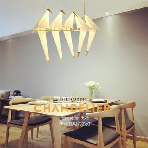 Modern Bird Lamp Paper Crane Pendant Lights Artistic style LED Pendant Lamps for Living Room Bedroom Beside Restaurant Bar Hotel
