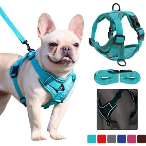 Dog Harness Pet Reflective Leash Vest Adjustable Medium Large Naughty Dog Vest For Dog And Cat Pet Lead Training Supplies
