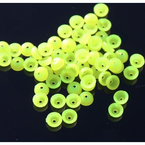 100pcs/lot Luminous Half Round Stopper Beads Fishing 3.0/3.5/4.0/4.5mm for Sea Fishing Floating Tackle Accessories Tools