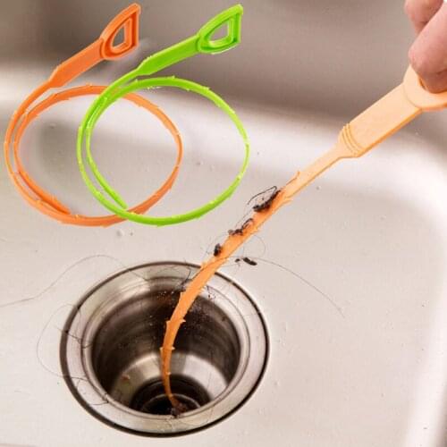 Convenience Hair Drain Clog Remover Tool Hair Catcher Drain Relief Tool Sink Drain Cleaner for Shower Kitchen Sink spring pipe