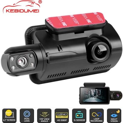 KEBIDUMEI Dash Cam Front and Rear 1080P 2 Camera Car Dvr Wifi Dashcam Video Recorder Auto Night Vision 24H Parking Monitor