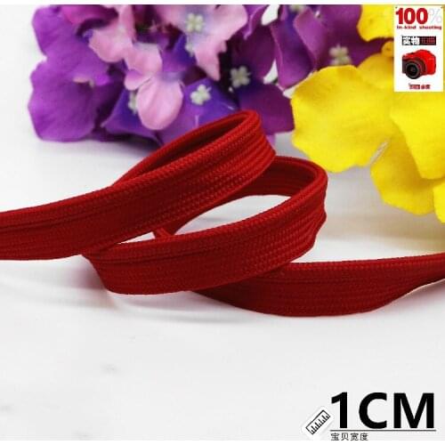 High quality 10mm Pure wine red grosgrain ribbon DIY handmade Clothing decoration materials backpack accessories (1 meter/lot)