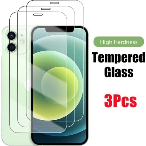 3Pcs Protective Glass On iPhone 12 11 Pro XS Max XR X 8 7 6s Plus 9H Screen Protector For iPhone 12 Mini SE 2020 Tempered Glass