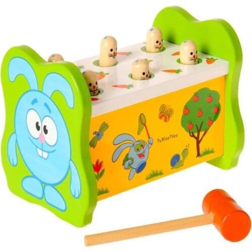 1 Set Wooden Wood Cubic Brick Game 2.5cm DIY Blocks Set Toys DIY Blocks Playing Hamster Game Early Education Learning Toys