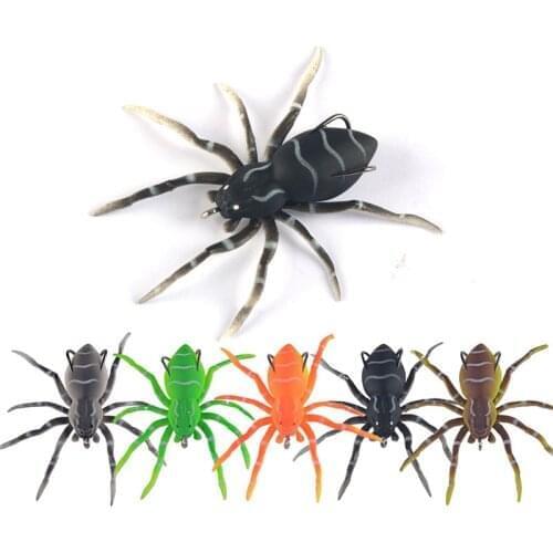 1pcs Spider Soft Bait Rubber Fishing Lure Tackle Artificial Bait Lures 8cm 7g Weedless Artificial Fishing Accessories