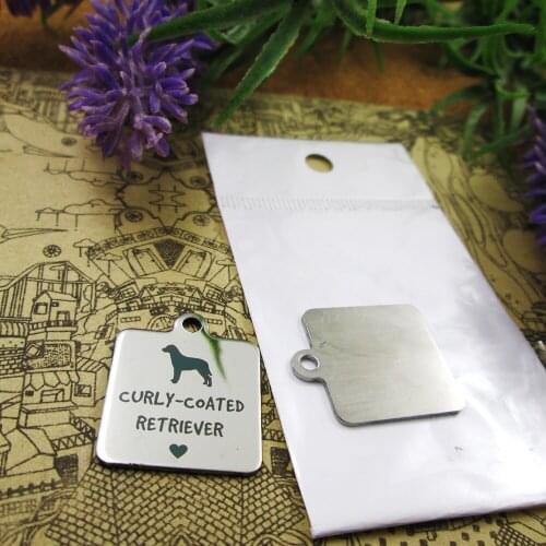 20pcs--"Curly-Coated Retriever"dog lover stainless steel charms more style for choosing DIY Charms pendants for necklace
