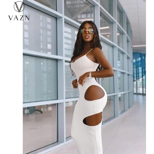 VAZN 2021 INS Long Style Hollow Out Sexy Club Open Young Soft Elastic Europe And America High Waist Women Pencil Maxi Skirts