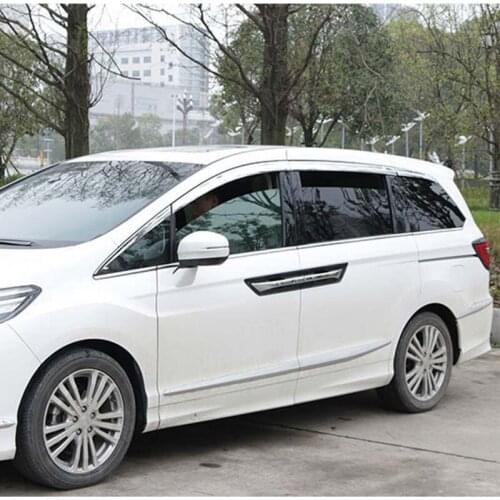 Brand New 1 Set Chrome Side Rain Guard Deflectors Vent Sun Shade Window Visors For Honda Elysion 2016-2018