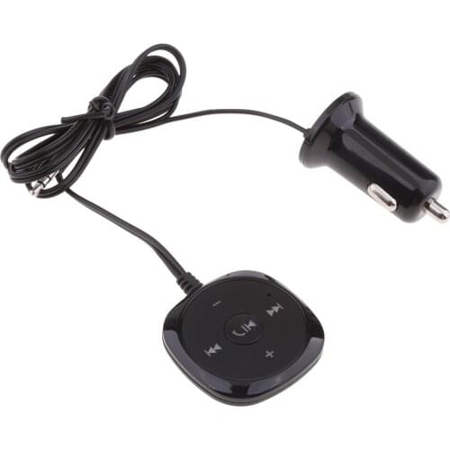 Bluetooth 3.0 Car Kit Hands-Free Wireless Receiver 2.1A USB Car Charger 3.5mm AUX Touch button Universal Most Car