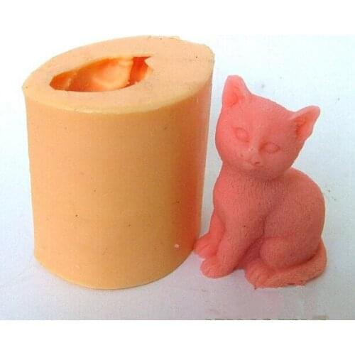 Free shipping 3D cat Modelling soap mold silicone cake mold fondant chocolate mold handmade soap mold