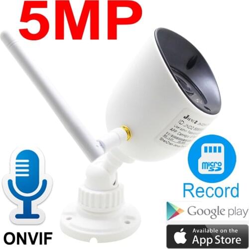 JIENUO HD 5MP Wireless CCTV Camera IP 1080P Outdoor Waterproof Audio Security Surveillance Onvif WIfi Support Micro SD Recording