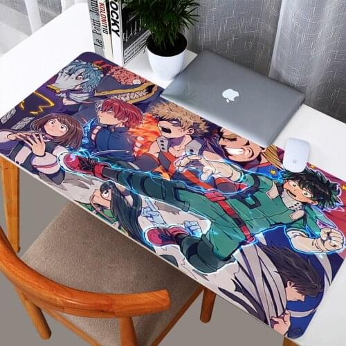 Large Gaming Mouse Pad Lockedge Mouse Mat My Hero Academia Keyboard Pad Desk Mat Table Mat Gamer Mousepad for Laptop Notebook