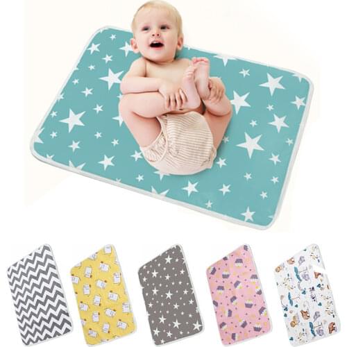 Baby Waterproof Sheet Urine Changing Pads Urine Pad Cartoon Reusable Infant Bedding Nappy Burp Mattress Changing Mat