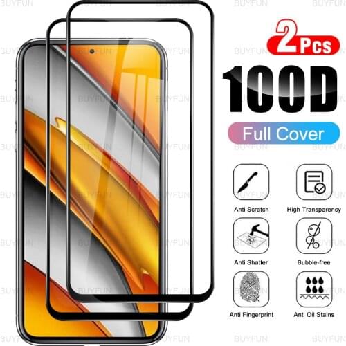 For Xiaomi Poco F3 6.67 inch 2pcs HD Safety tempered glass for redmi redmy k40 pro plus full cover front screen protector film