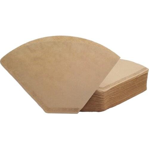 4 Cone Coffee Filter, Unbleached Natural Paper, No Blowout, Disposable for Pour over and Drip Coffee Maker, 200 Pcs