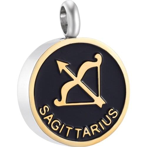 Sagittarius Collection Necklace Never Fade or Tarnish Charm Pendant Urn Necklace for Ashes Wholesale Cremation Jewlery
