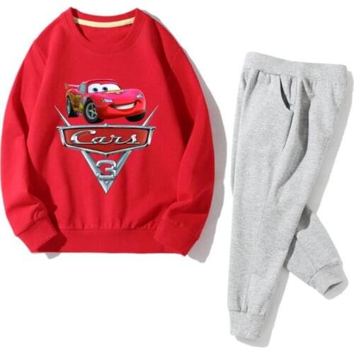 Disney Cars Baby Boy Clothing Suits Casual Baby Girl Clothes Sets Children Suit Sweatshirts+Sports Pants Autumn Kids Set