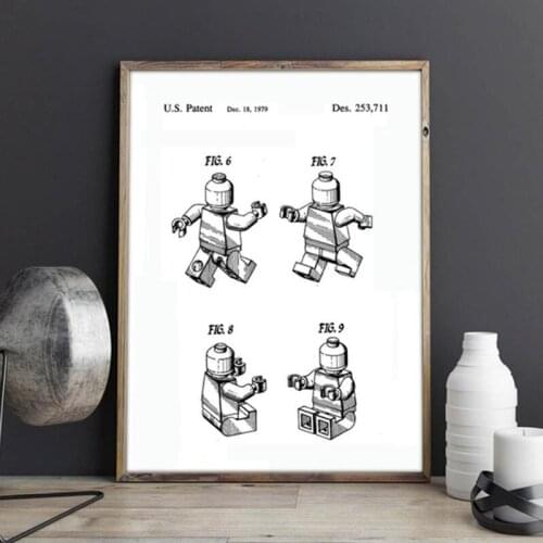 Legos man patent,Toy wall art for lego love , posters,Kids room decor, print,blueprint, gift ideas, games wall Decorations
