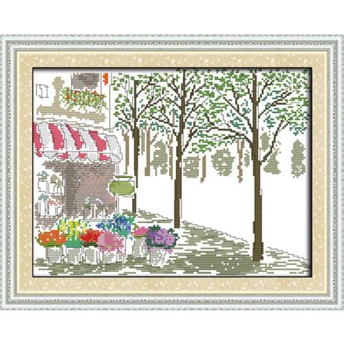 Florist two cross stitch kit 14ct 11ct print canvas hand sew cross-stitching embroidery DIY handmade needlework