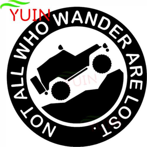 Not All Rover Disappeared Off-road Adventure Car Sticker Personality PVC Waterproof Sunscreen Decal Black/white/red/laser/silver
