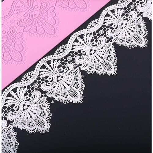 Extra large lace cake silicone mold chiffon european