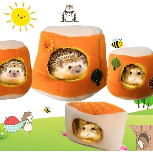 Tree Stump Bread House Hamster Parrot Hedgehog Warm Nest Hanging Hammock Pet Bed Cat tent Rabbit Warm Cushion Basket